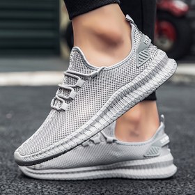 Resim Erkekler için Nefes Alabilir File Sneakerlar - Kaymaz, Koşu, Yürüyüş ve Dış Aktiviteler için Günlük Sneakerlar, Tüm Sezonlar İçin Konfor 