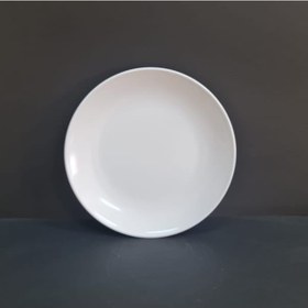 Resim 4 Adet Standart Düz Melamin Tatlı & Yemek Servis Tabağı 21 Cm - Beyaz Beyaz 