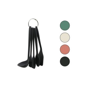 Resim Nemere 5pcs MİNİ=20-21CM Renkli Silikon Mutfak Servis Seti Kaşık - Kepçe - Yan - Delikli Spatula 