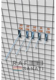 Resim 25 Adet Tel Pano Kancası 10 Cm Askı Kanca Raf Askısı Raf Aksesuar Galvaniz 