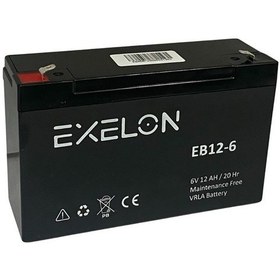 Resim Exelon 6v 12 Ah Akü Kuru Tip 151 51 100 1.65 Kg Vrla Battery 