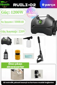 Resim okaoda okaoda (RUILI-02) Tak-Çıkar100- 140BAR Yüksek Su Basınçlı Temizleyici 