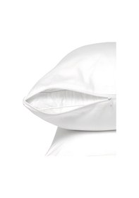 Resim Beyaz Fermuarlı Yastık Mitili, Yastık Kılıfı 