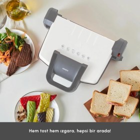 Resim Karaca Swiss Izgara ve Tost Makinesi 1800W Bej 