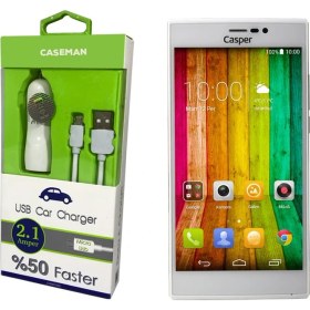 Resim Case Man Casper Via V6 Araç Şarj Cihazı Adaptör + Data Kablosu Hızlı Şarj Özellikli 