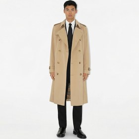 Resim Burberry Long Kensington Heritage Erkek Bej Trençkot 