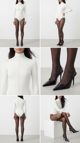 Resim NENSI BOĞAZLI EKRU BODYSUIT - XS 