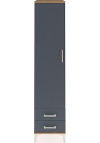 Resim Hyperion Dolap 2 Raflı 2 Çekmeceli Tek Askılı 44x44x195 Çam-a... Çam 