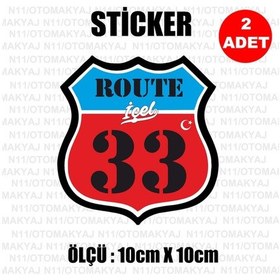 Resim 33 Içel Plaka Rota Sticker Araba Kask Motosiklet Laptop Etiket 