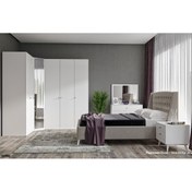 Resim Doressa Platinum White Corner Yatak Odası Takımı 