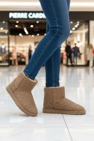 Resim Pierre Cardin Vizon Süet İçi Kürklü Kadın Düz Bot 