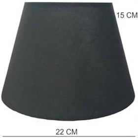 Resim Bohhem Abajur Başlığı Hazır Şapka Antrasit Kumaş Antrasit 