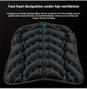 Resim Dashanshop Siyah 2 Adet 3d Jel Motosiklet Oturak Pedi Evrensel Konfor Şok Emici 