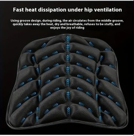 Resim Dashanshop Siyah 2 Adet 3d Jel Motosiklet Oturak Pedi Evrensel Konfor Şok Emici 