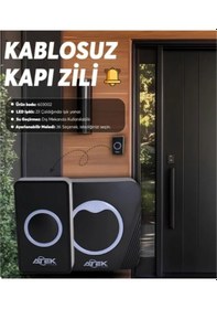 Resim Siyah Kablosuz Su Geçirmez Kapı Zili Diğer 