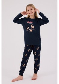 Resim Arnetta Kız Çocuk Lacivert Pijama Takımı Lacivert 