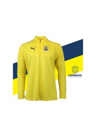 Resim Fenerbahçe Lisanslı 23/24 A Takım Futbolcu Yarım Fermuar Sweat Sarı 