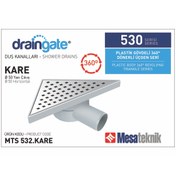 Resim Mesateknik Draingate® 360º Dönerli Plastik Gövdeli 20*20 Üçgen Seri Yan Ø 50 Mm 