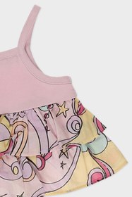 Resim Panço Kız Bebek Fırfırı Desenli Pembe Atlet 