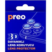 Resim Dayanıklı Lens Koruma iPhone 12 Pro Üçlü 3d Lens Preo