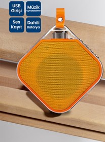 Resim GoldMaster Enjoy-60 Turuncu Mp3 Hoparlorlü Bluetooth Oynatıcı 