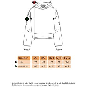 Resim Toontoy Kız Çocuk Kapüşonlu Kadife Sweatshirt Gri Melanj 