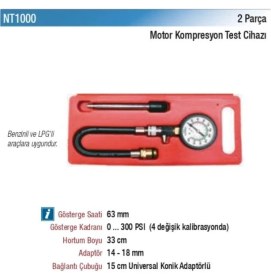 Resim Nt Tools Motor Kompresyon Test Cihazı 2 Parça NT1000 