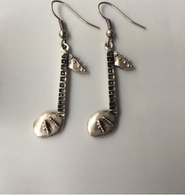 Resim Nota Gitar Küpe Çok Renkli 