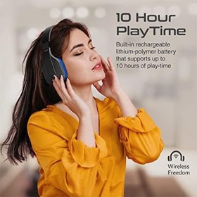 Resim Promate, Kablosuz kulaklık, ayarlanabilir kafa bandı, Bluetooth 5.1, HD stereo kulaklık, entegre mikrofon, FM radyo, 10H oynatma, Micro SD/TF, cep telefonları / PC, Terra için ses kablosu 