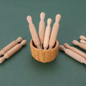 Resim 10 adet Miniatur Mutfak Aksesuarı Seti, Küçük Ahşap Rulo ve Fotoğrafçılık İçin Props Dahil. 
