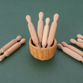 Resim 10 adet Miniatur Mutfak Aksesuarı Seti, Küçük Ahşap Rulo ve Fotoğrafçılık İçin Props Dahil. 