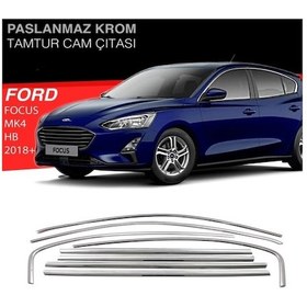 Resim Ford Focus Mk4 Sd/hb 8 Parça Krom Cam Çerçeve Çıtası 2018+ Sonrası 
