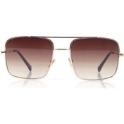 Resim Unisex Kahverengi Pilot Model Güneş Gözlüğü 