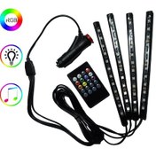 Resim 4 Parçalı Uzaktan Kumandalı Ayak Altı Aydınlatma 48 LED Atmosfer 