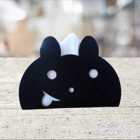 Resim Ardini Peçetelik Ayıcık Mat Siyah 