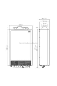 Resim Daxom UKDAX-12STL 12 Litre Hermetik Gazlı Şofben - 220v 