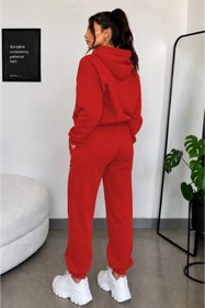 Resim YAKAMEL Kadın 3iplik Şardonlu Şık Günlük Ve Spor Oversize Eşofman Takımı 