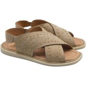 Resim Kadın Süet Deri Taş Espadril Sandalet 2512204y Taş 