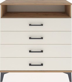 Resim Arges Şifonyer Tek Raflı 4 Çekmeceli 88x30x96 Çam-aytaşı Çam 