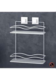 Resim Teknotel Easyfıx Yapıskanlı 2 Katlı Mutfak Rafı Beyaz Ef042 