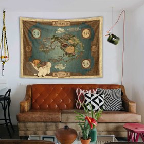 Resim Avatar The Last Airbender Map Duvar Örtüsü - 100 cm x 135 cm 
