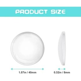 Resim Duvar Kapı Stoperi, 6 Adet Duvar Kapı Stoperi Seti, 40 mm Silikon Kapı Stoperi, Duvar, Kendinden Yapışkanlı, Şeffaf, Yuvarlak, Kapı Kolu Tamponu, Duvar Koruması, Buzdolabı Koruması, Duvar 