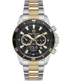 Resim Sergio Tacchini Erkek Bi Color (ÇİFT RENKLİ)-siyah Çelik Kasa Oval Kadran Metal Kordonlu Kol Saati Quartz Mekanizma 