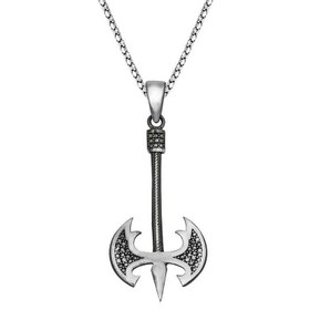 Resim Silver Axe Men's Necklace 