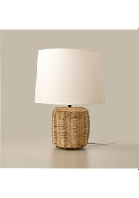 Resim Lighting Santo Abajur - Kahverengi / Beyaz - 45x30 Cm Çok Renkli 
