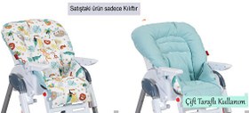Resim Holmer Leke Tutmaz Organik Mama Sandalyesi Minderi ve Kılıfı Max-T Su Yeşili 
