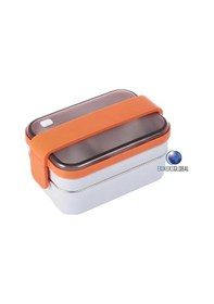 Resim Vagonlife Lunch Box Çelik Beyaz-Turuncu Beslenme Kabı-Sefer Tası 1200 Ml Bl20183 Çok Renkli 