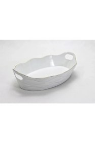 Resim T. Concept Porselen Oval Fırın Kabı Sezar Pan 