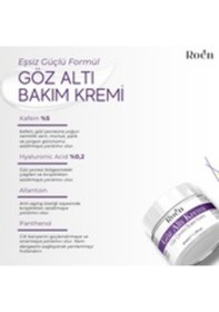 Resim Roen Göz Altı Morluk Kremi Kafein %5 Hyaluronic Acid %0,2 Koyu Halka Şişlik ve Bakım Kremi 50 ML 