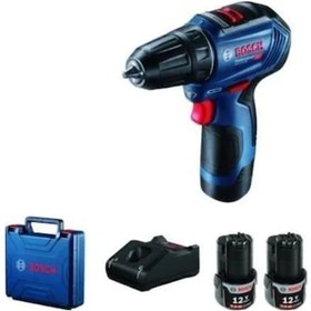 Resim Bosch Professional GSR 12V-30 2x2Ah Çift Akülü Delme/Vidalama Makinesi - 06019G9000 